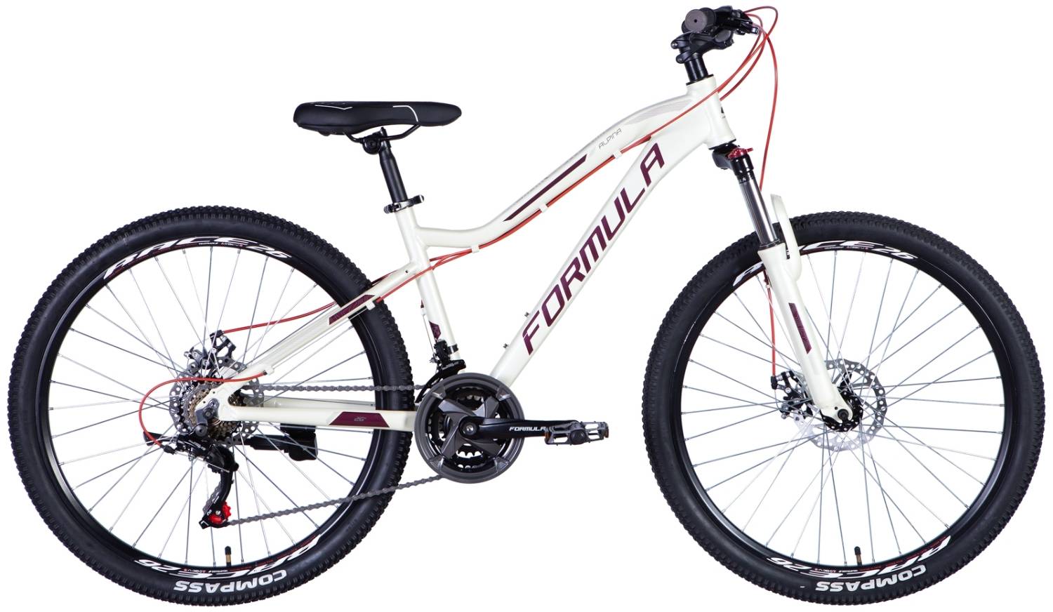 Фотография Велосипед Formula ALPINA 26" размер S рама 15 2024 Бело-красный